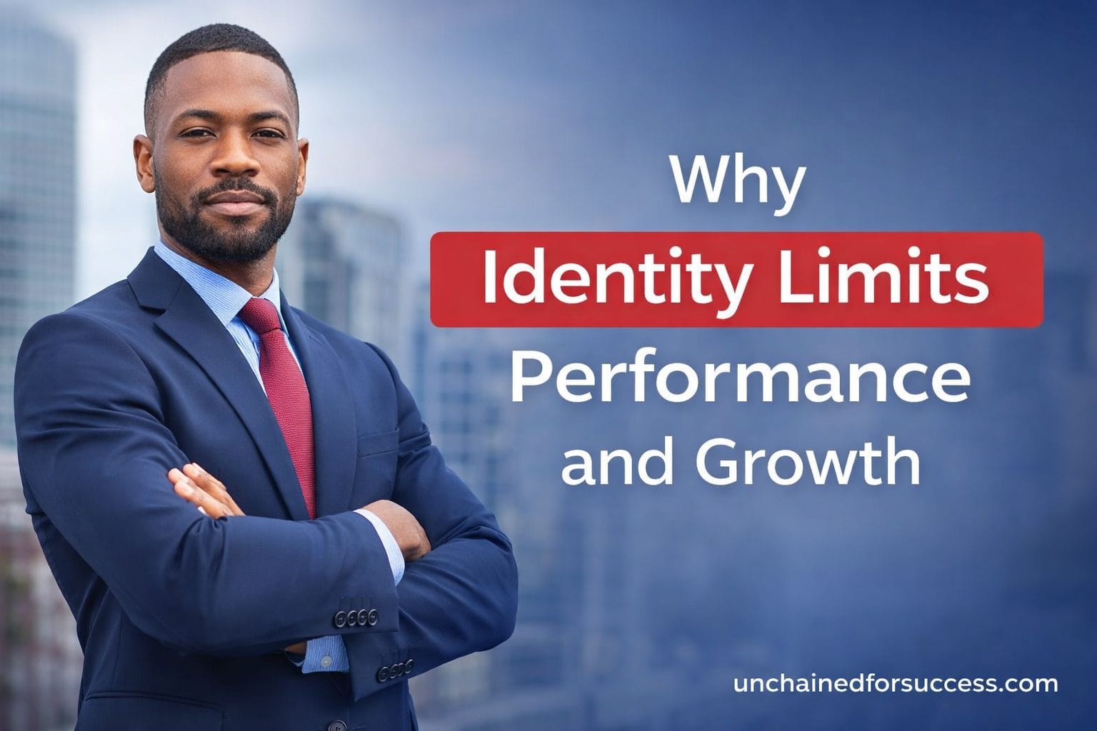 Professional header image illustrating how identity limits performance in individuals, teams and organisations